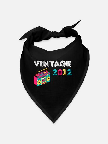 Vintage 2012 Radio 10 years old 2012 Birthday - Bandana - red - Front