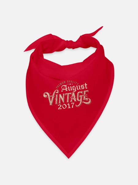Geschenk August 2017 Geburtstag August 2017 August - Bandana - Rot - Vorne