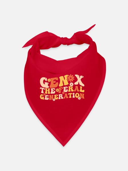 Gen X The Feral Generation Funny Generation X - Bandana - red