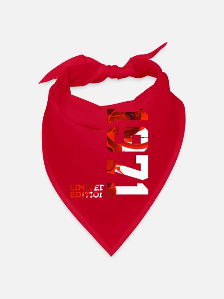 55TH BIRTHDAY 55 YEARS LIMITED EDITION 1971 - Bandana - red - Front