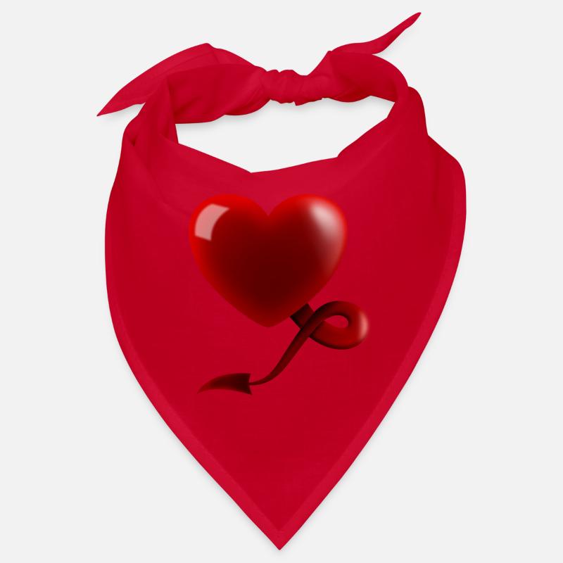 Coeur avec queue du diable Bandana