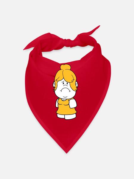 weiblich huebsch grosser kopf kleine frau maedchen - Bandana - Rot - Vorne