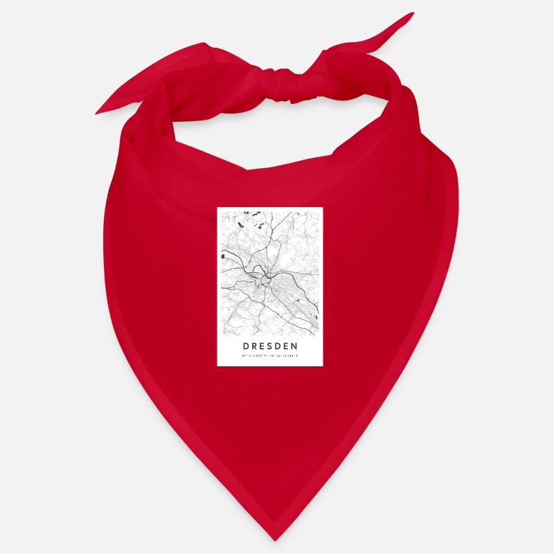 Dresden Map City Map Street Map Elbe Bandana