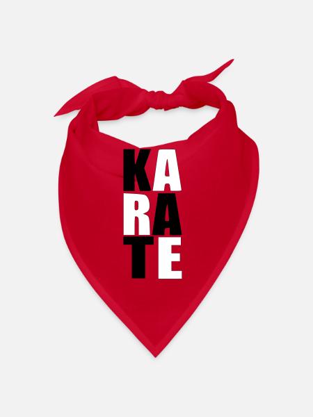 KARATE Sport Japon combat cadeau anniversaire - Bandana - rouge - Devant