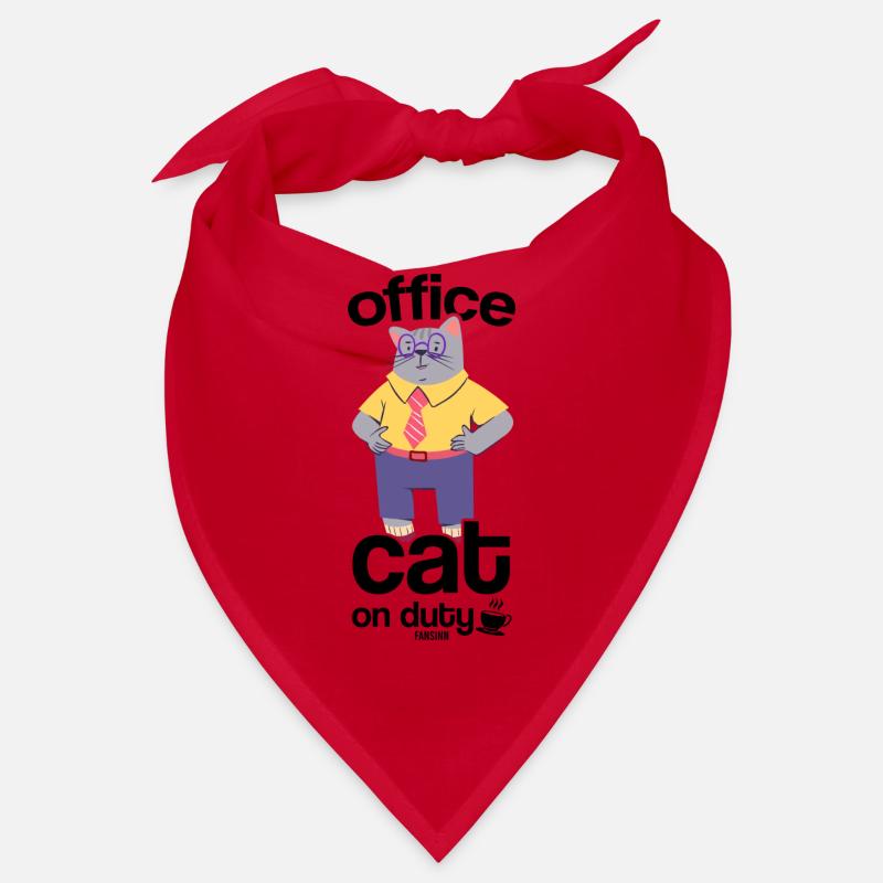 Cat Work Office Coffee Dad Bandana