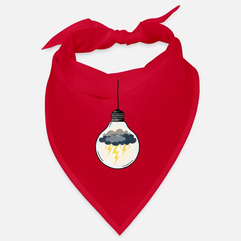 Stürmische Idee in der Glühbirne Bandana