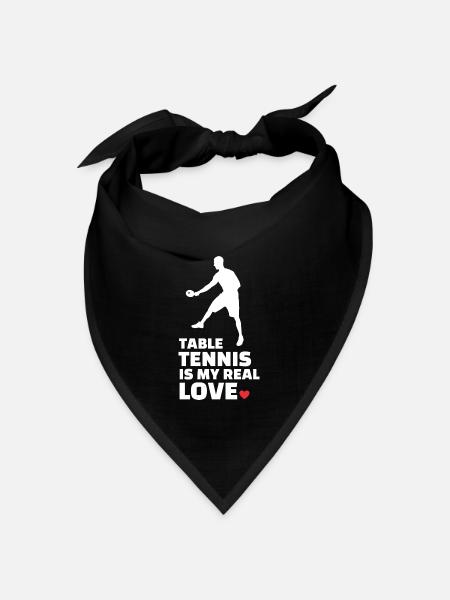 I love table tennis - Bandana - red - Front