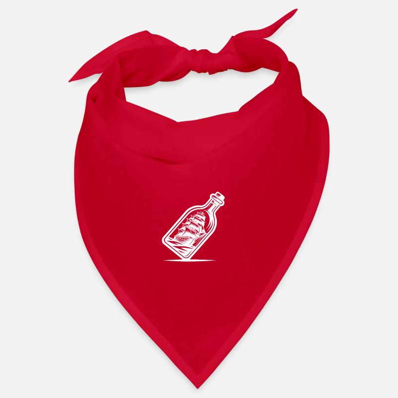 Bottle ship Sailing ship with set sails Bandana