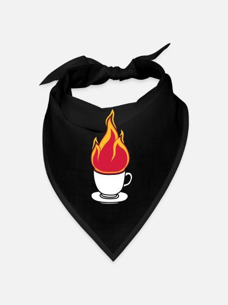 tasse tee kaffee kuchen trinken durst cafe lecker - Bandana - Rot - Vorne