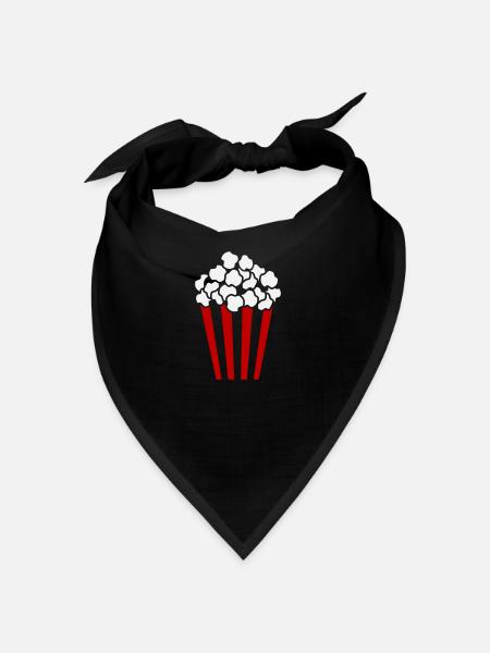 Popcorn Cube / Couleur personnalisable / 2c - Bandana - noir - Devant