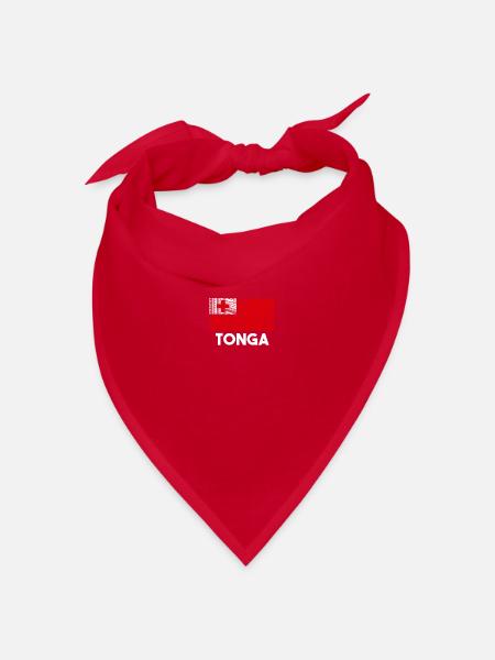 tonga flag, polynesian tonga - Bandana - red - Front