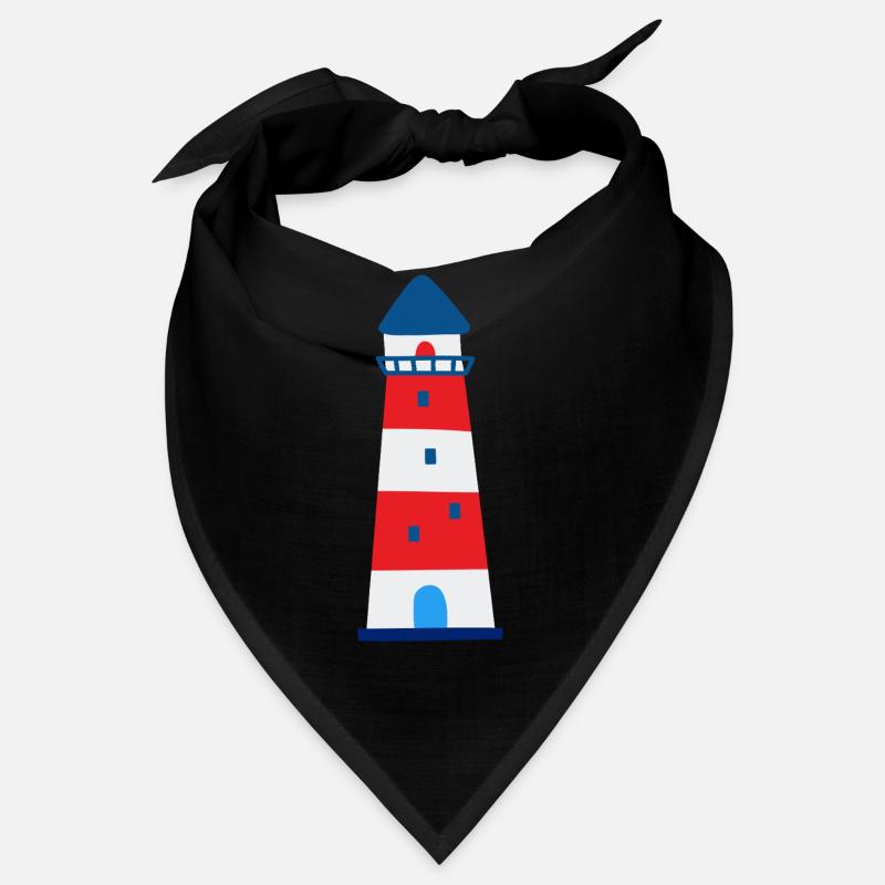 Nautic Design Rayé Phare Illustration Bandana