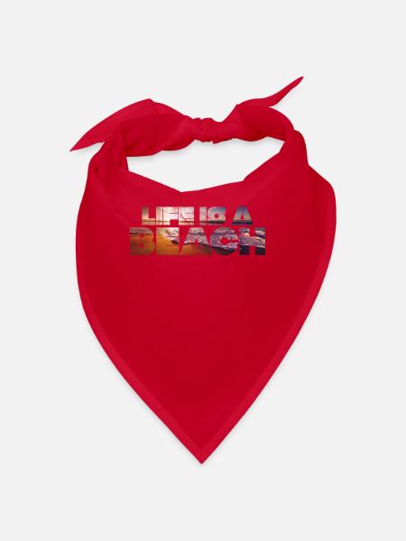 Life is a Beach - Summer / Sun / Beach - Bandana - red - Front