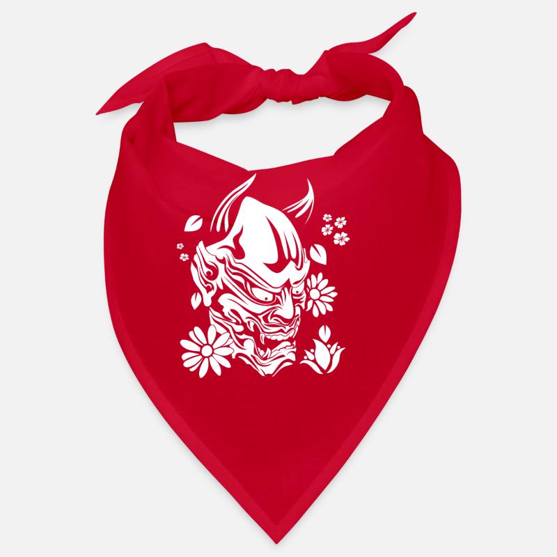 Teufel mit Blumen weiss Bandana