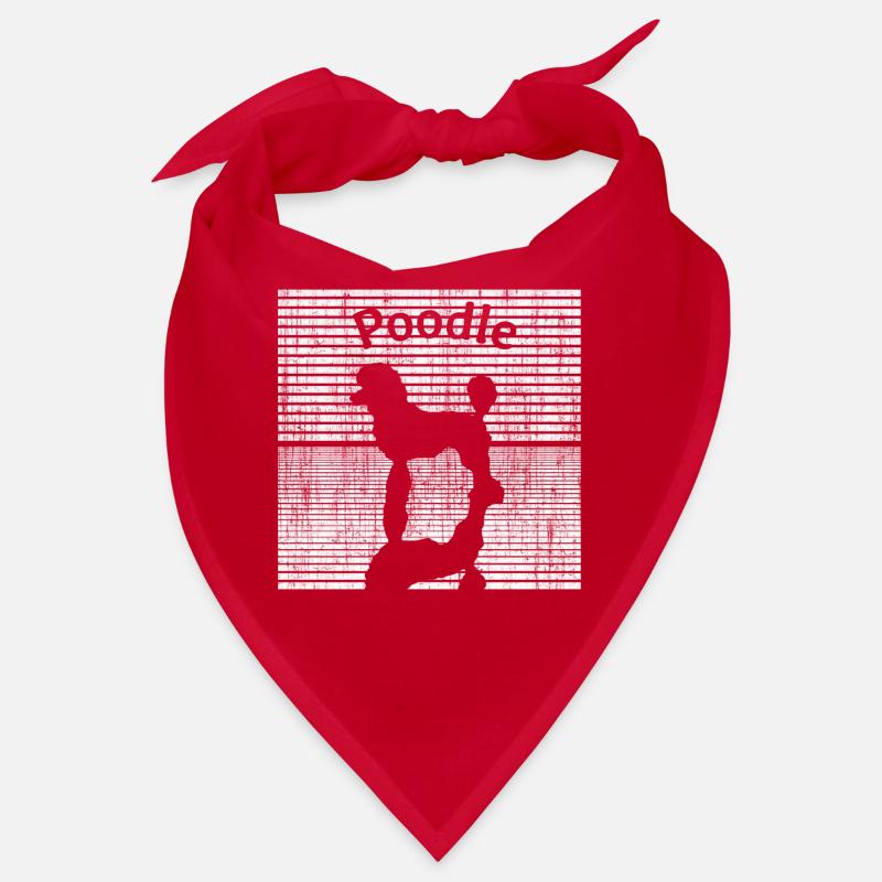 Caniche noir blanc Bandana