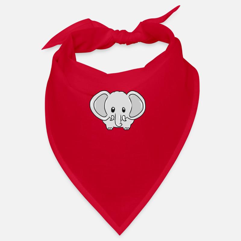 Elefant - Bandana - Rot