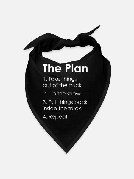 STAGEHAND CREW PLAN lighting technician gift - Bandana - black - Front
