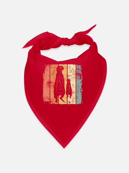 suricates - Bandana - rouge - Devant