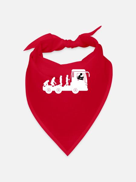 Truck driver Evolution - Bandana - red - Front