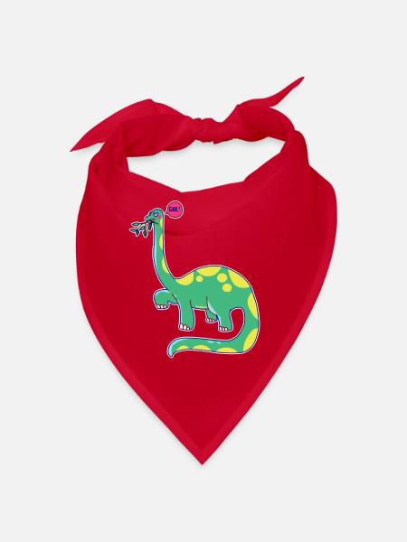 Dinosaur is in a bad mood - Bandana - red - Front