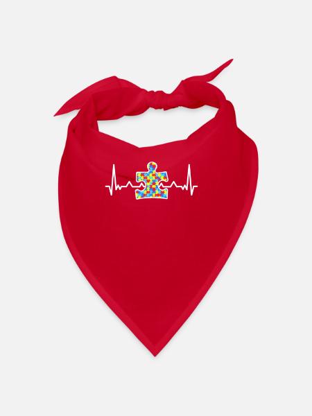 Autismus Awareness Day Autist Asperger Geschenk - Bandana - Rot - Vorne