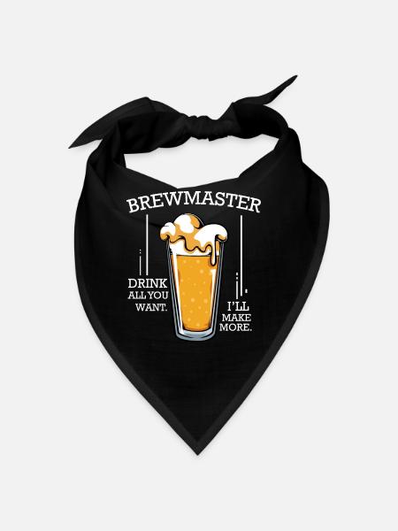 brew beer - Bandana - black - Front