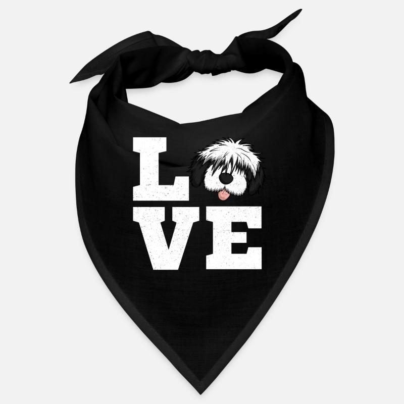 Bobtail-Pudel-Mischling Hund Geschenk Bandana