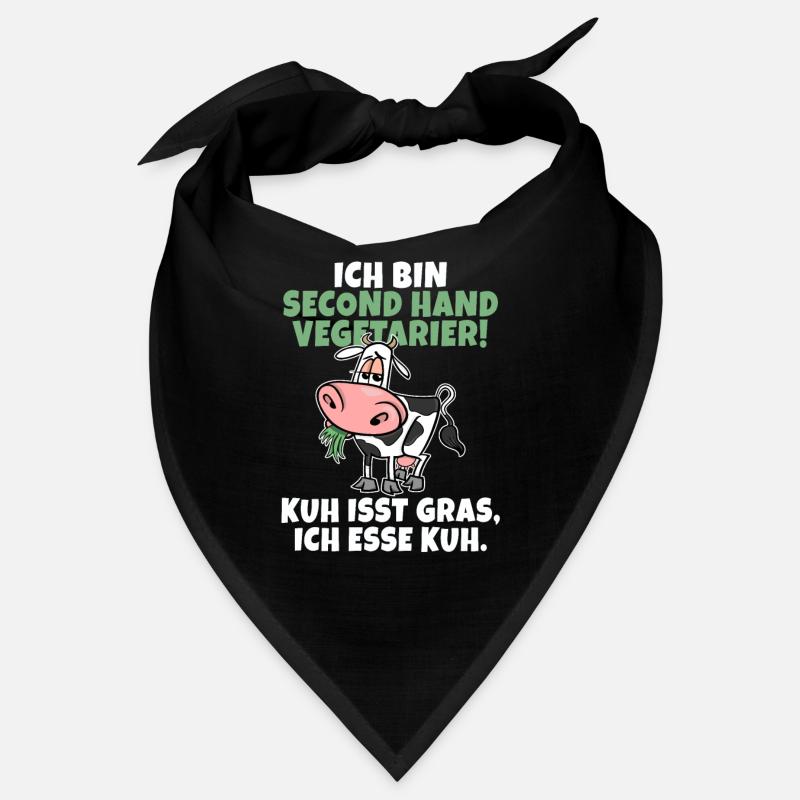 Ich bin Second Hand Vegetarier - Kuh Lustig Bandana