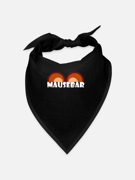 Kosename Mausebär Geschenkidee - Bandana - Schwarz - Vorne