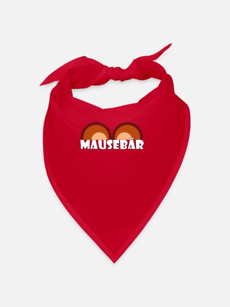 Kosename Mausebär Geschenkidee - Bandana - Rot - Vorne