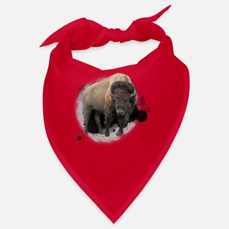 Bison buffalo cattle design illustration gift Bandana