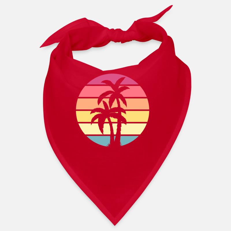 Palm tree distressed beach design Bandana