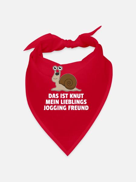 Schnecke Lieblings Jogging Freund Laufen Geschenk - Bandana - Rot - Vorne