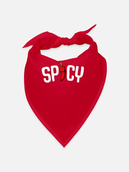 Spicy Pepper Typografie - Bandana - Rot - Vorne