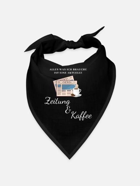 Zeitung Lesen Nachrichten Magazin Geschenk - Bandana - Schwarz - Vorne