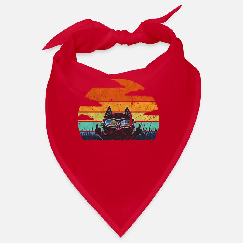 Katze Mittelfinger Sonnenbrille Katzen Geschenk Bandana