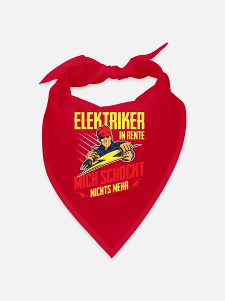 Retired electrician nothing more shocking gift - Bandana - red - Front