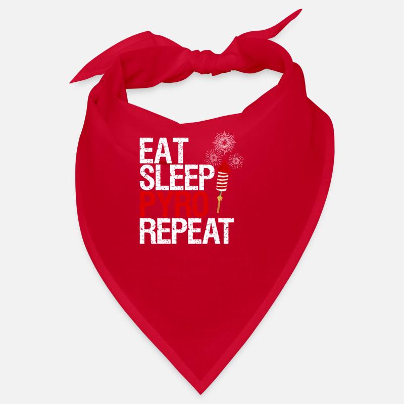 Eat sleep pyro repeat pyrotechnician gift idea Bandana