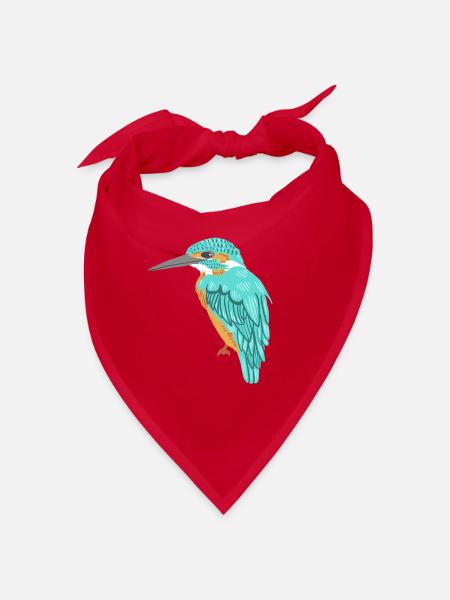 martin-pêcheur - Bandana - rouge - Devant