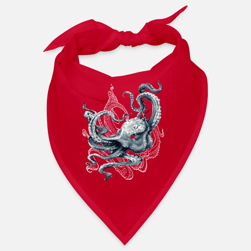 Octopus Realistic Blue Ocean Pieuvres Bandana