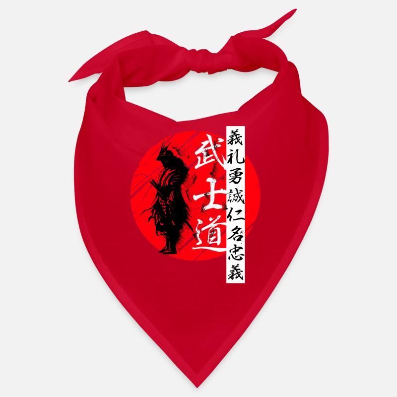 Bushido Code Samurai Warrior Kanji Black Bandana