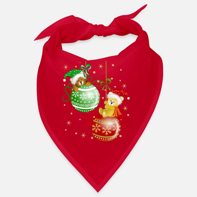 Bärchen auf Weihnachtskugeln Bär Weihnachtsdeko Bandana
