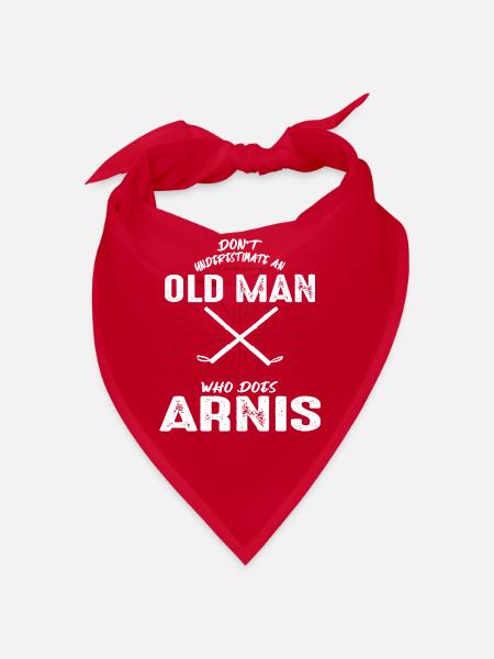 Escrima Arnis Arts Martiaux Cadeau de Kali - Bandana - rouge - Devant