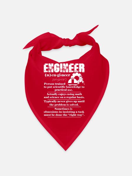 Engineer Definition - Bandana - red - Front