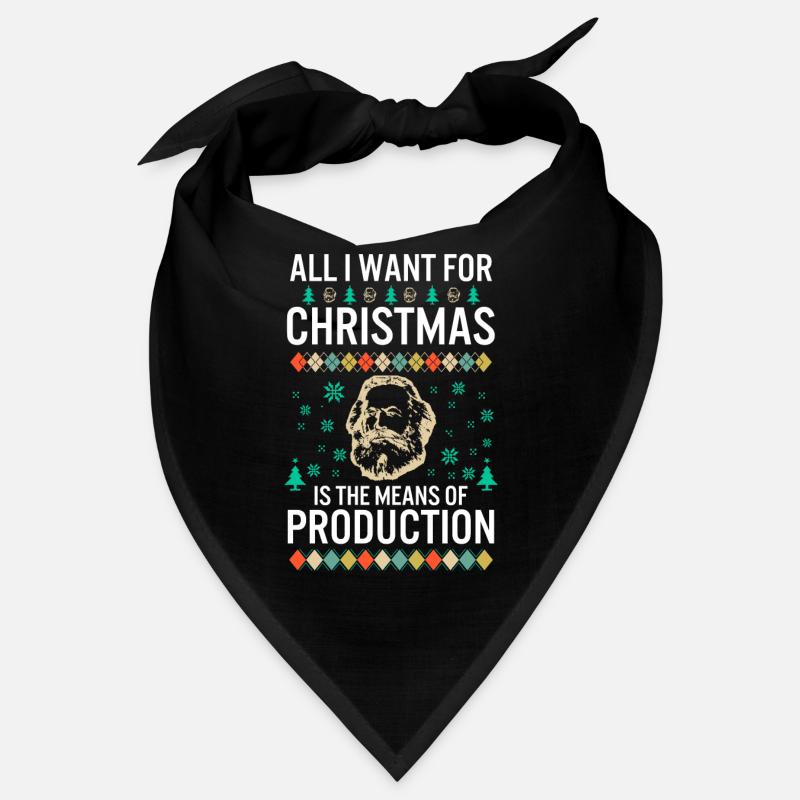 Karl Marx Weihnachtsroter hässlicher Pullover Alles was ich will Bandana