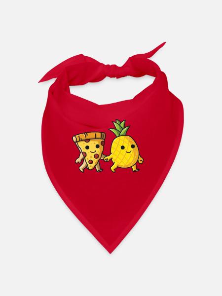 Pizza Hawaï Pizza Ananas Manger Pizza & Ananas - Bandana - rouge - Devant
