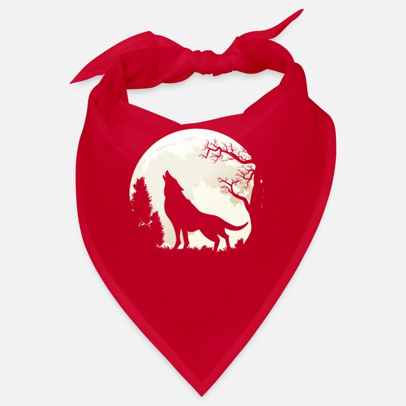 Wolf in the moonlight gift Bandana