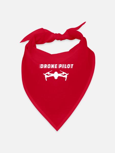 DRONE: Pilote de drone - Bandana - rouge - Devant