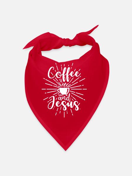 COFFEE QUOTE Gift Coffee Lover for Barista - Bandana - Rot - Vorne