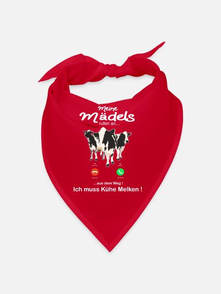 Idée de cadeau de conception de vache fermier fermier - Bandana - rouge - Devant